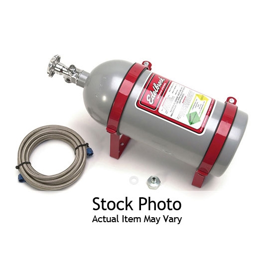Edelbrock 72306 Nitrous Oxide Bottle, 10 pounds, Aluminum, Polished