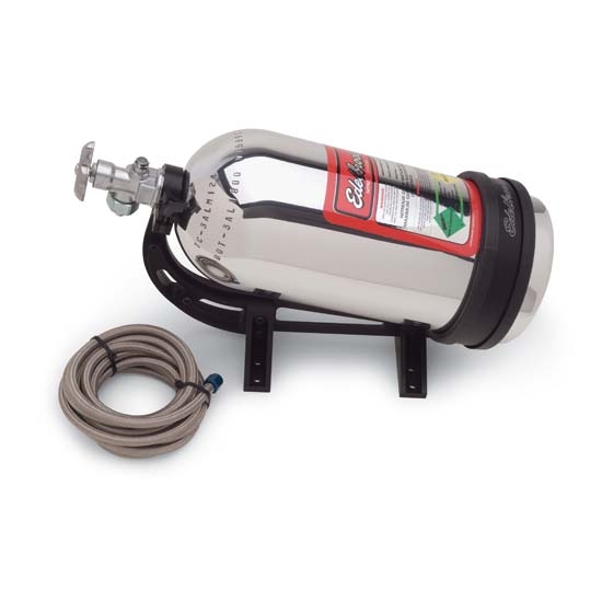 Edelbrock 72325 Nitrous Oxide Bottle, 10 Pounds, Aluminum, Polished