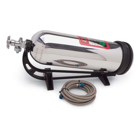 Edelbrock 72336 Nitrous Oxide Bottle, 15 Pounds, Polished Kit