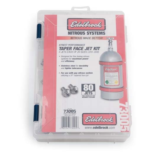 Edelbrock 73005 Street Performance Nitrous Oxide Jet kit, 80 Jets