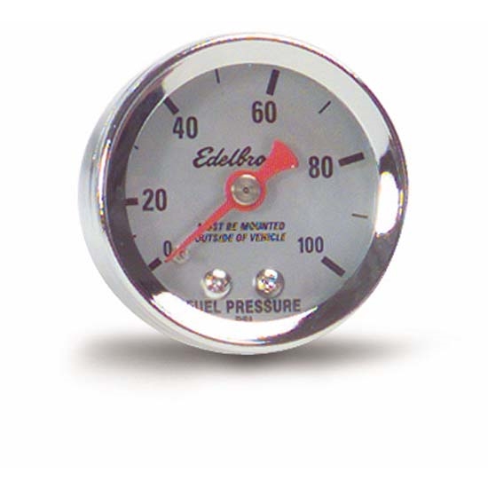 Edelbrock 73825 Nitrous System Fuel Pressure Gauge, 0-100 psi