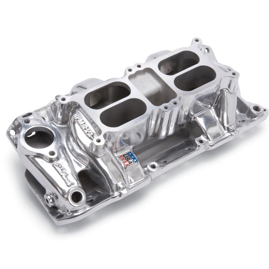 Edelbrock 75251 RPM Air Gap Dual-Quad Intake Manifold, SBC