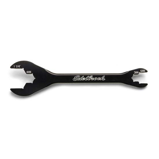 Edelbrock 76504 Nitrous Oxide Bottle Nut Wrench, Aluminum, Black