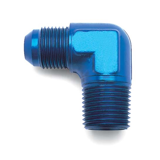 Edelbrock 76524 Flare To Pipe Hose Fitting,90 deg., -3AN x 1/8 in.NPT