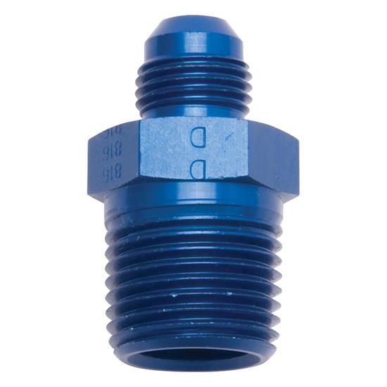 Edelbrock 76543 Flare To Pipe Hose Fitting,-6 AN to Male 1/2 Inch NPT