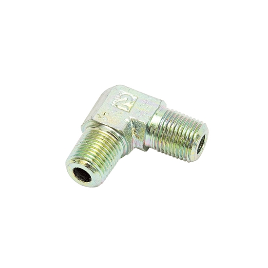 Edelbrock 76554 Pipe Nipple Fitting, 90 Degree, 1/8 Inch NPT, Steel