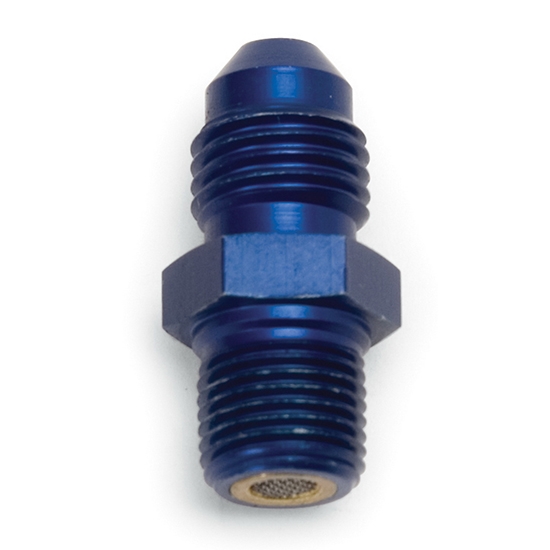 Edelbrock 76556 Nitrous Oxide Fitting, 1/8 in. NPT Male,Aluminum, Blue