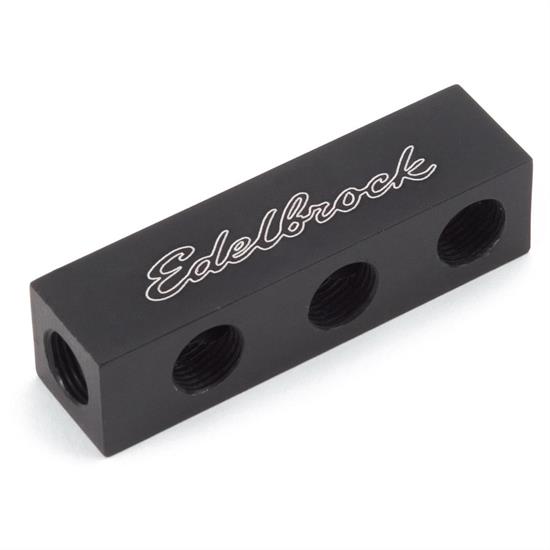 Edelbrock 76576 Nitrous Oxide Distribution Block, Black, 6 Outlets