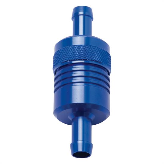 Edelbrock 8156 Fuel Filter, Blue Anodized