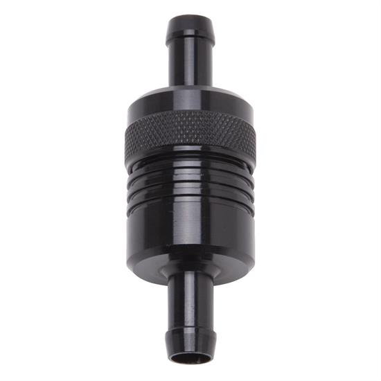 Edelbrock 8157 Fuel Filter, Black Anodized