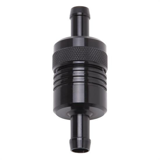 Edelbrock 8157 Fuel Filter, Black Anodized