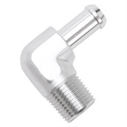 Edelbrock 8182 Pipe to Hose Barb Fitting, 90 Deg, 1/2 in. NPT