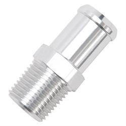 Edelbrock 8184 Pipe to Hose Barb Fitting, 3/4 to 1/2, Clear Anodized