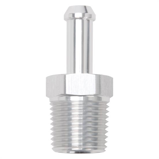 Edelbrock 8186 Pipe to Hose Barb Fitting, Straight, 1/2 in.NPT