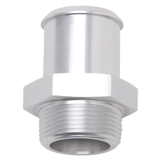 Edelbrock 8188 Pipe to Hose Barb Fitting, 5/8 to 3/8, Clear Anodized