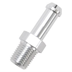 Edelbrock 8199 Pipe to Hose Barb Fitting, 3/8 to 1/4, Clear Anodized