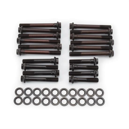 Edelbrock 8561 Cylinder Head Bolt Set, Black Oxide, Pontiac