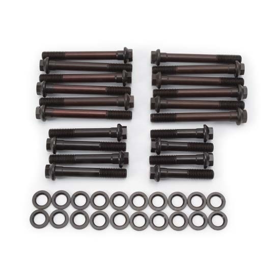Edelbrock 8561 Cylinder Head Bolt Set, Black Oxide, Pontiac