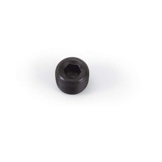 Edelbrock 9126 Series Pipe Plug, 1/2 Inch NPT, Steel, Gloss Black