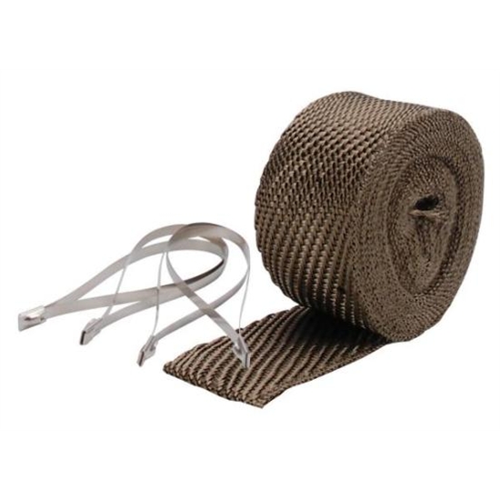 DEi 010123 Exhaust Pipe Wrap and Locking Ties Kit, 2 In x 25 Ft, Titan