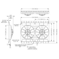 Maradyne MM22KT Dual Cooling Fan, 11 Inch w/Mounting Flanges