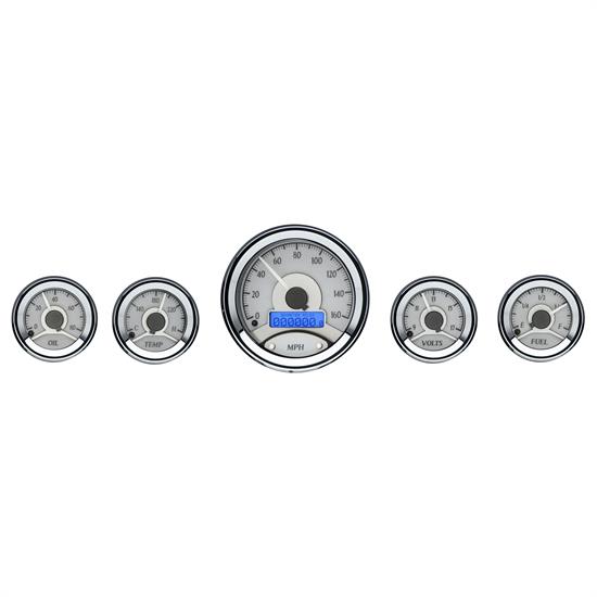 Dakota Digital VHX-1050-S-B Universal 5 Gauge Round VHX System