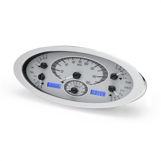 Dakota Digital VHX-32F-S-B 1932 Ford Car VHX Instruments, Silver