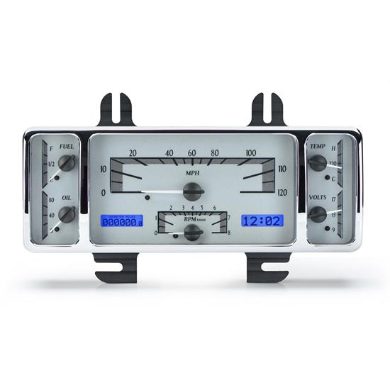 Dakota Digital VHX-40F-S-B 1940 Ford Car VHX Instruments, Silver