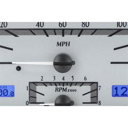 Dakota Digital VHX-40F-S-B 1940 Ford Car VHX Instruments, Silver