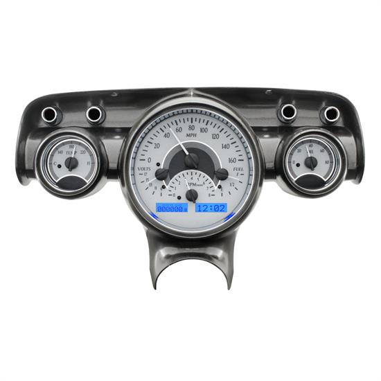Dakota Digital VHX-57C-S-B 1957 Chevy Car VHX Instruments, Silver