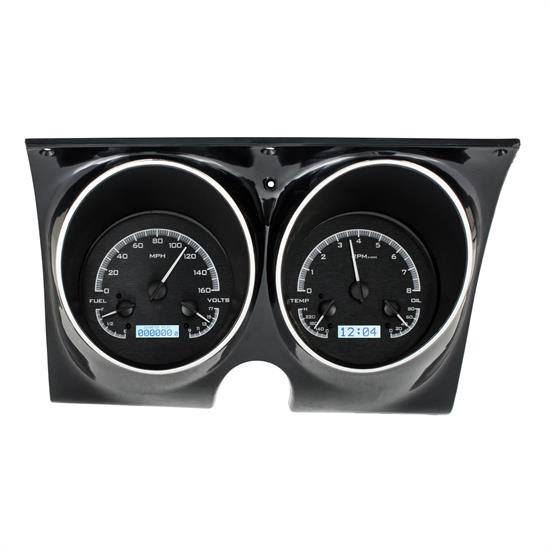 Dakota Digital VHX-67C-CAM-K-W 1967 Camaro VHX Instruments, Black