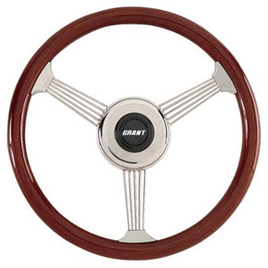 Grant 1057 Classic Banjo Steering Wheel, Mahogany Rim, 14-3/4 Inch