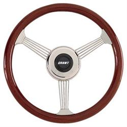 Grant 1057 Classic Banjo Steering Wheel, Mahogany Rim, 14-3/4 Inch