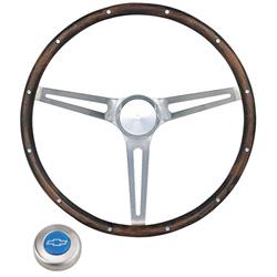 Grant 967 15 Inch Classic Nostalgia Wood Steering Wheel w/ Chevy Horn