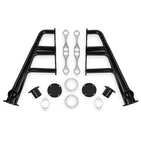 Flowtech 11702FLT SB Chevy Lakester Header, 1-5/8 Inch Primaries,Black