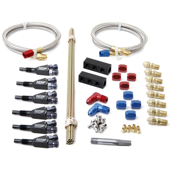 NOS 13384NOS Custom Nitrous Plumbing Kit, 6 Cylinder