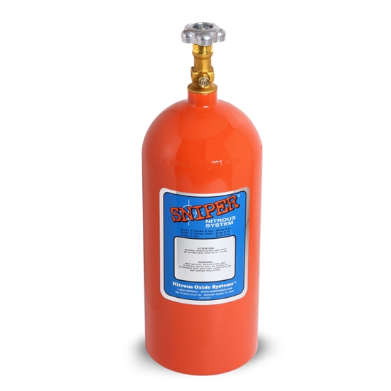NOS 14740NOS Sniper Nitrous Bottle, Orange Finish, 10 Pound