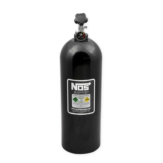 NOS 14760BNOS Nitrous Bottle, 20 Pound, with Gauge, Black