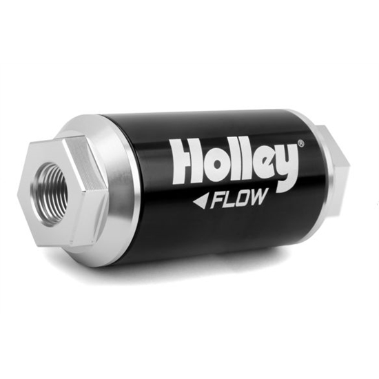 Holley 162-554 175 GPH HP Billet Fuel Filter, 5 Inch Length