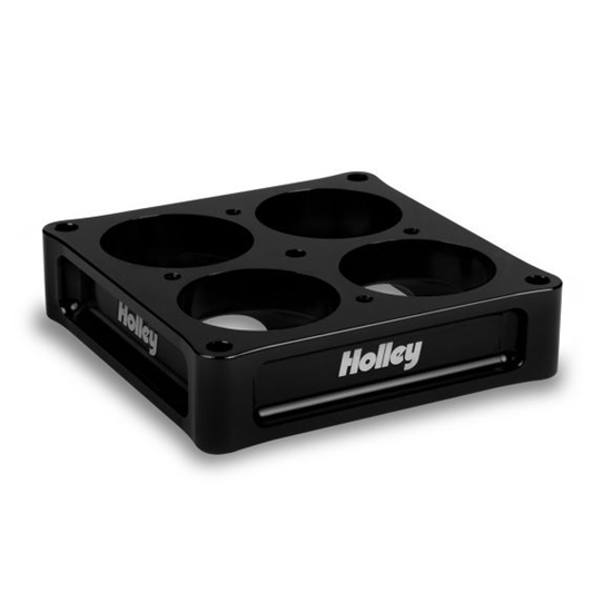 Holley 17-88 Gen 3 Dominator Black Billet 4 hole Spacer, 2.4 Inch Bore
