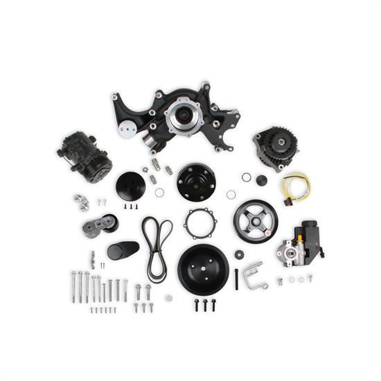 Holley 20-242BK BBC Mid-Mount Complete Accessory System, Black