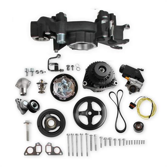 Holley 20-186BK GM LS Engine Mid-Mount Accessory System, Black