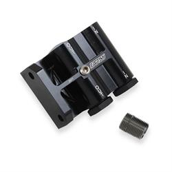 Earls 2077ERL Billet Remote Oil Filter Mount, Black Anodized
