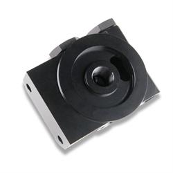 Earls 2077ERL Billet Remote Oil Filter Mount, Black Anodized