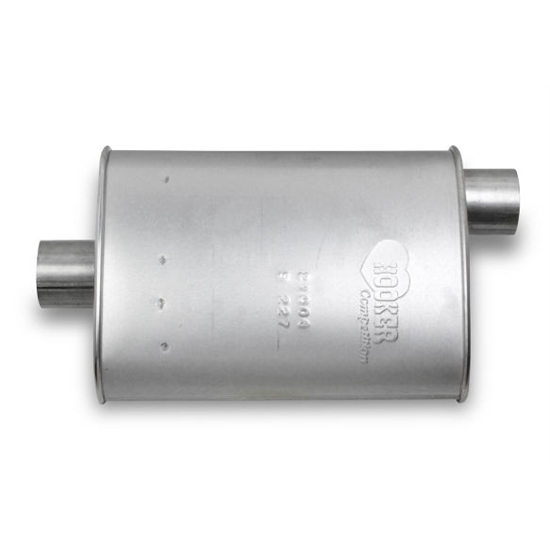 Hooker 21006HKR Competition Turbo Muffler, 2-1/2 Inch Offset Inlet