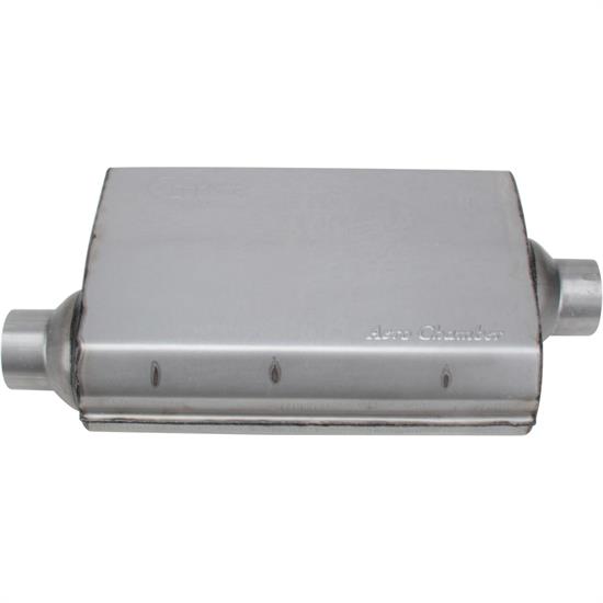 Hooker 21502HKR Aero Chamber Muffler, Single 2-1/2 Inch Offset Inlet