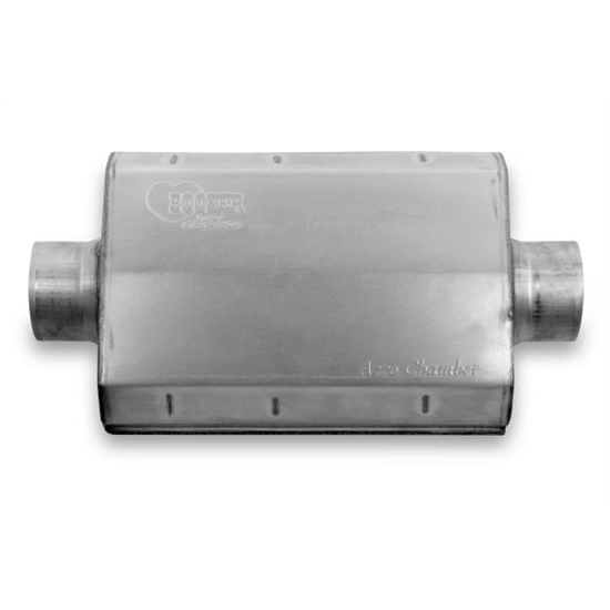 Hooker 21507HKR Aero Chamber Muffler, 3-1/2 Inch Center In/Out