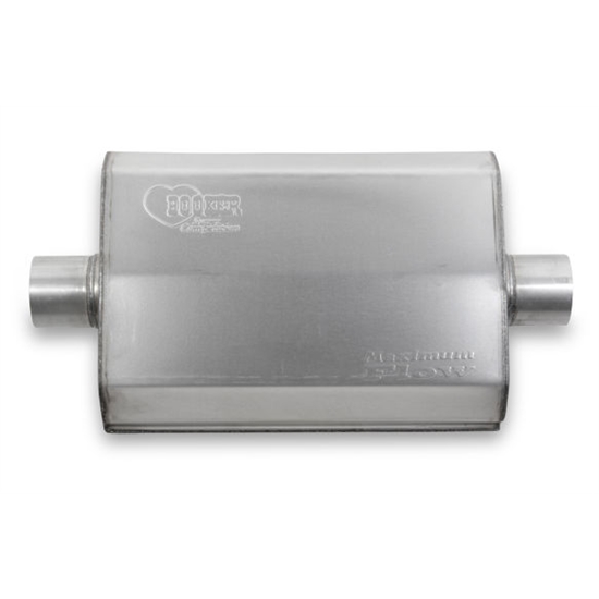Hooker 21614HKR Maximum Flow Muffler, Single 2-1/2 Inch Center Inlet