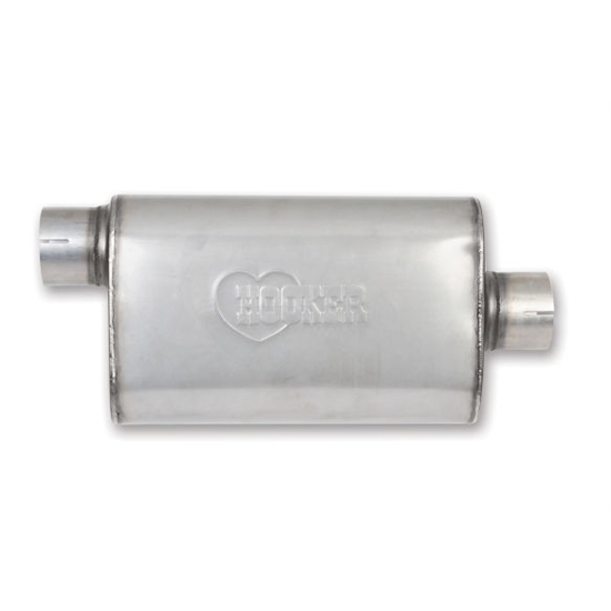 Hooker 21645HKR VR304 SS Muffler, Single 3 Inch Offset Inlet
