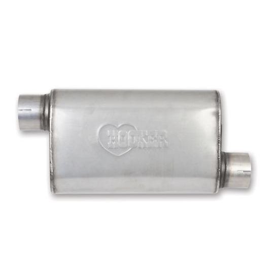 Hooker 21670HKR VR304 SS Muffler, Single 3 Inch Offset Inlet